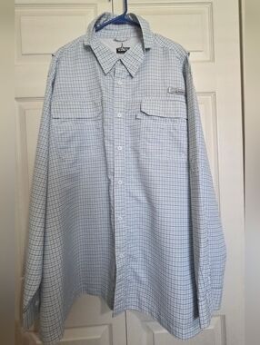 Habitat Men’s Light Blue Checked Button-Up Shirt